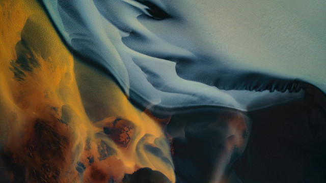 Woman fire smoke abstract brushstrokes free wallpaper for desktop - medium preview image