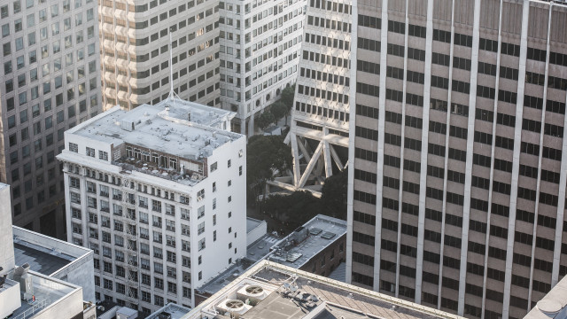 Cityscape tiltshift crane tokyo architecture free wallpaper for desktop - medium preview image