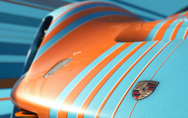 Blue orange sports car red free wallpaper for desktop - medium preview image