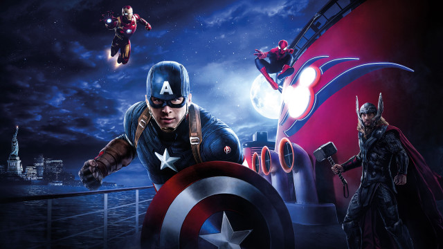 Captain america costume astronaut planet free wallpaper for desktop - medium preview image