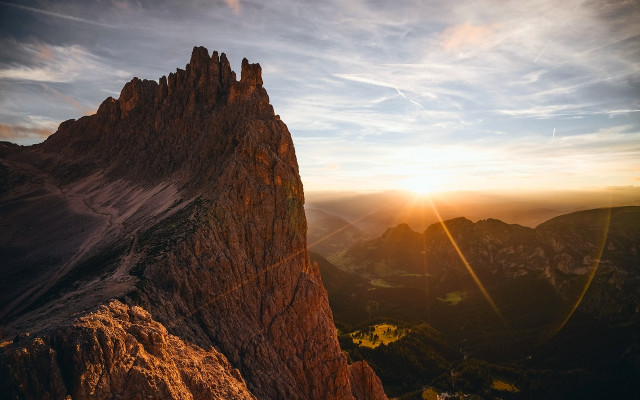 Mountain sunset lake beach cloud free wallpaper for desktop - medium preview image