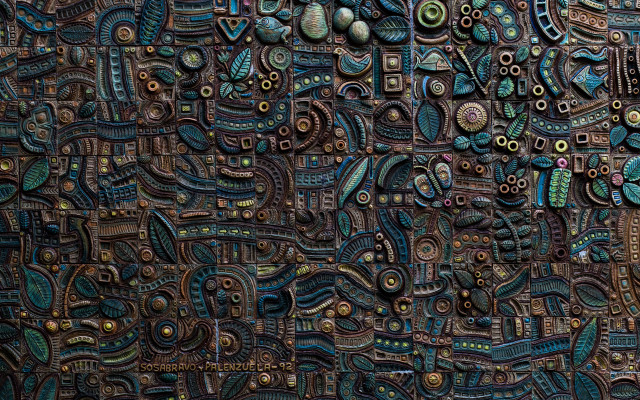 Wall textures clock generative android free wallpaper for desktop - medium preview image