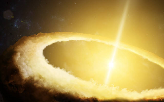 Flying object bright light star free wallpaper for desktop - medium preview image