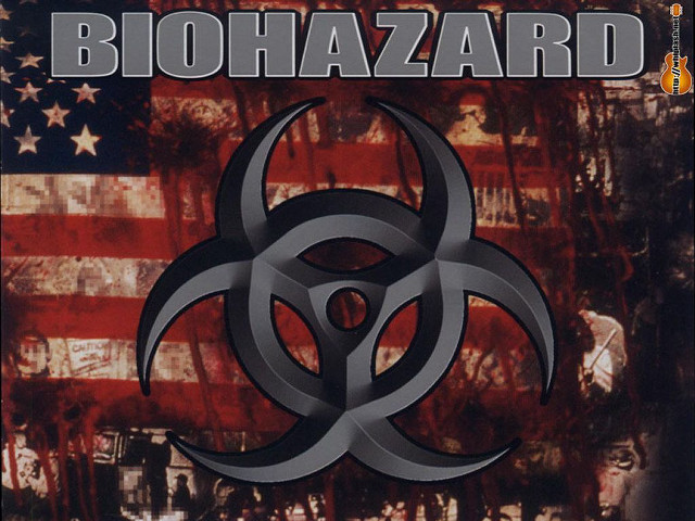 Biohazard american flag building poster free wallpaper for desktop - medium preview image