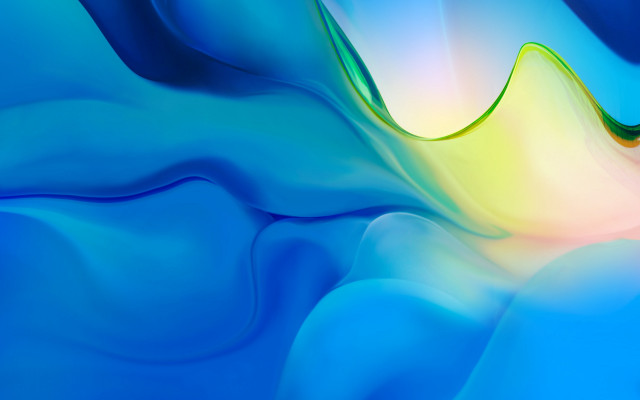 Blue yellow abstract wavy white free wallpaper for desktop - medium preview image