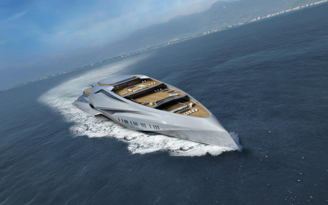 Boat shore mountains night sky free wallpaper for desktop - medium preview image