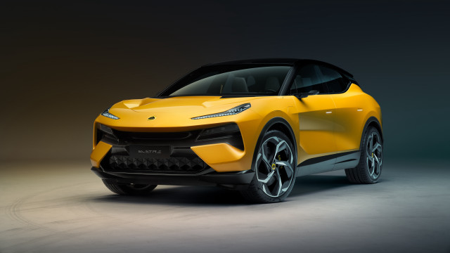 Yellow sports car studio render free wallpaper for desktop - medium preview image