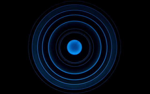 Blue circle black background golden free wallpaper for desktop - medium preview image