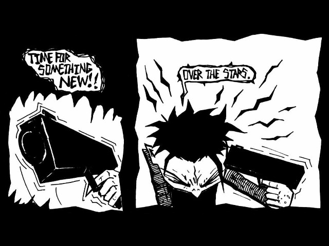 Comic strip man gun cartoon #2 free wallpaper for desktop - medium preview image