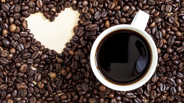 Coffee cup beans heart cookie free wallpaper for desktop - medium preview image