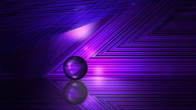 Purple shiny ball reflection abstract free wallpaper for desktop - medium preview image