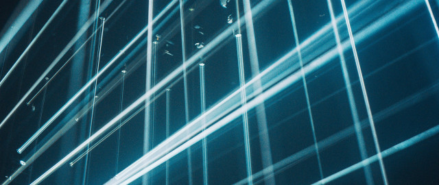 Building lines clock hologram volumetric free wallpaper for desktop - medium preview image