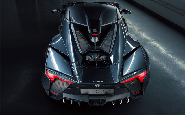 Futuristic car topview darkroom whitewall free wallpaper for desktop - medium preview image