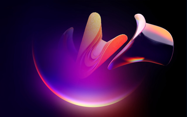 Colorful abstract background swirls raytraced free wallpaper for desktop - medium preview image
