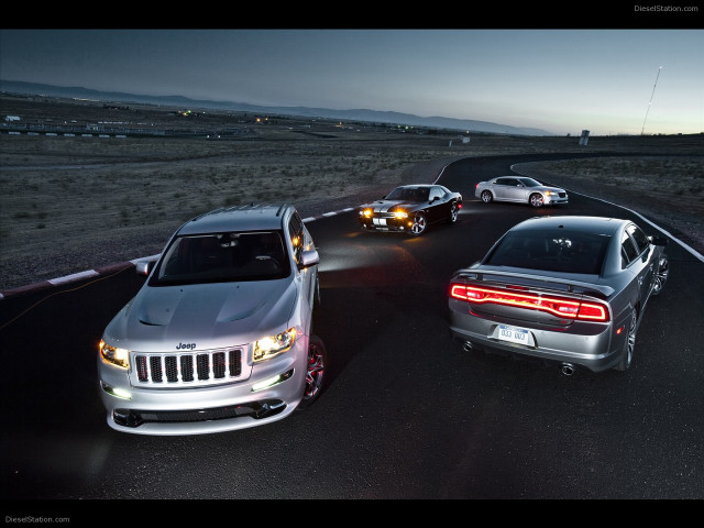 Cars night road tail lights free wallpaper for desktop - medium preview image