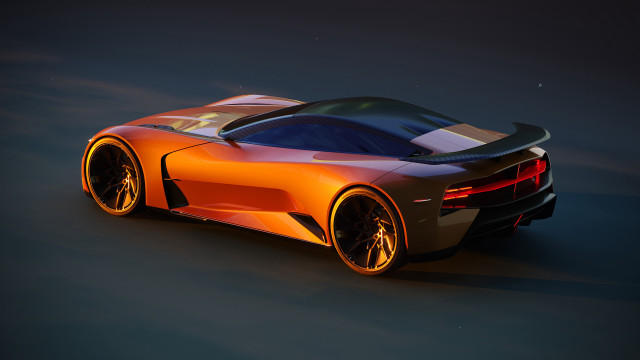 3d car photorealism yellow stripe free wallpaper for desktop - medium preview image