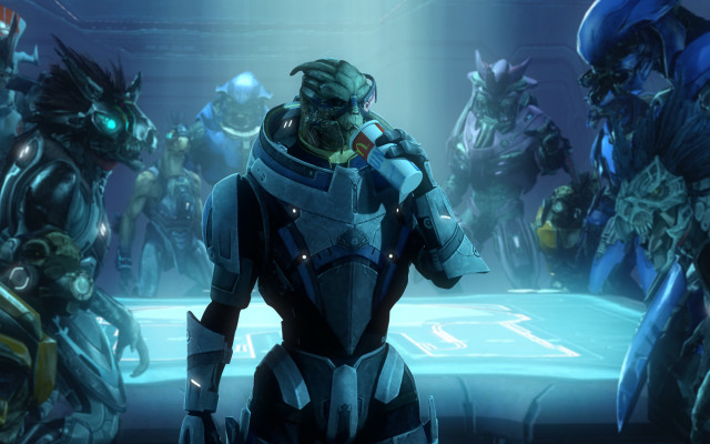 Antipodeans renaissance robot suit glowing free wallpaper for desktop - medium preview image