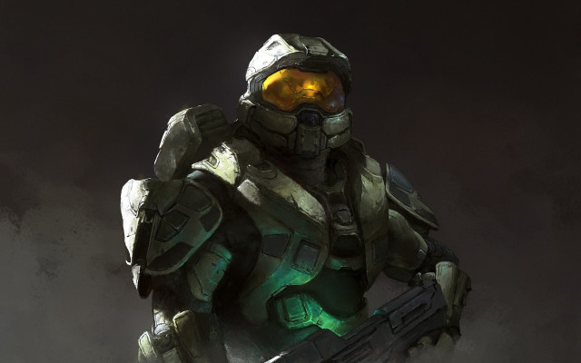 Halo suit man gun machinery free wallpaper for desktop - medium preview image