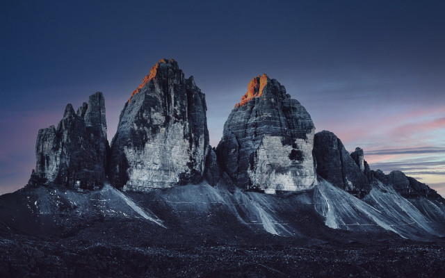 Mountain range sunset red light free wallpaper for desktop - medium preview image