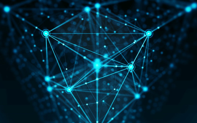 Blue triangular bokeh city ferriswheel free wallpaper for desktop - medium preview image