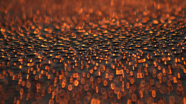 Water drops autumn fire embers free wallpaper for desktop - medium preview image