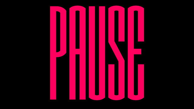 Pink black pause logo kitsch free wallpaper for desktop - medium preview image
