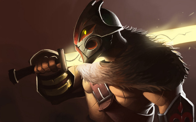 Cartoon hero sword helmet beard free wallpaper for desktop - medium preview image