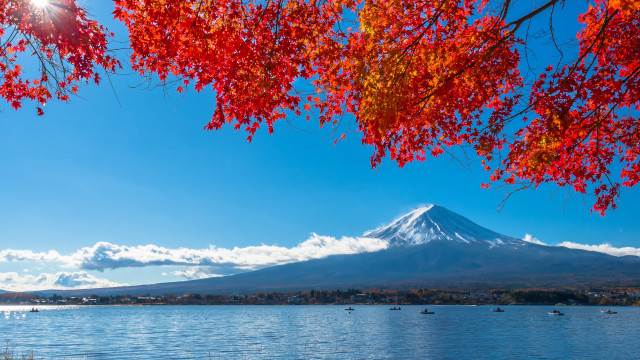 Mountain lake snow capped peak free wallpaper for desktop - medium preview image