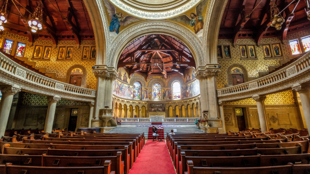 Church red carpet large ceiling free wallpaper for desktop - medium preview image
