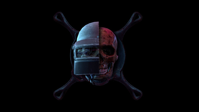 Skull helmet crossed arms visor free wallpaper for desktop - medium preview image