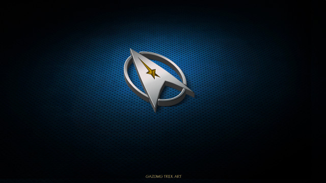Star trek logo blue background #4 free wallpaper for desktop - medium preview image