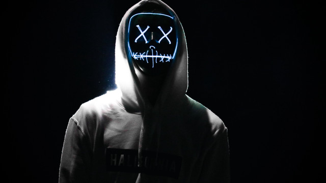Mask blue light hoodie holography free wallpaper for desktop - medium preview image