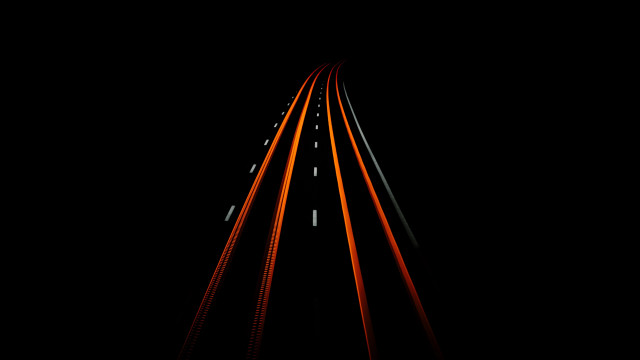 Traintrack darkbackground redlight orange lines free wallpaper for desktop - medium preview image
