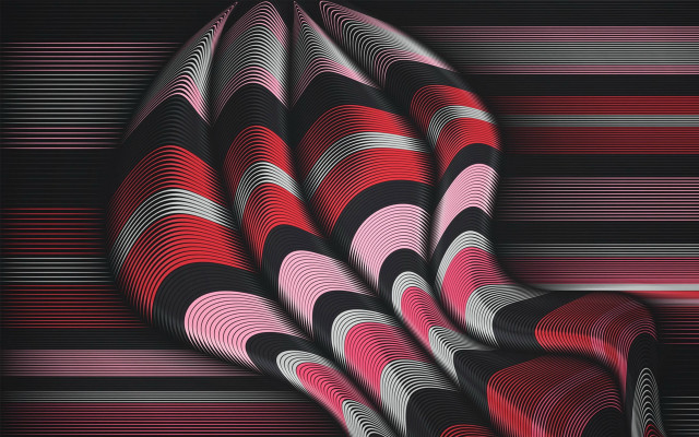Red black abstract opart vibrant free wallpaper for desktop - medium preview image