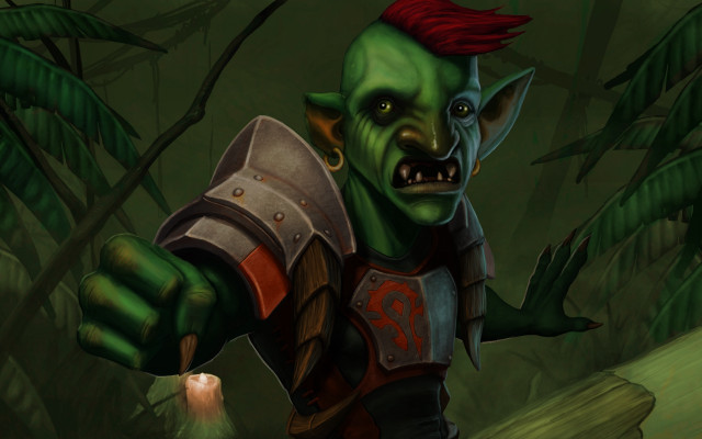 Green elf candle jungle fantasy free wallpaper for desktop - medium preview image