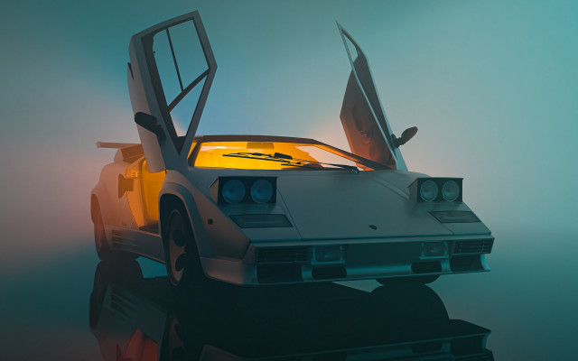 Car door open foggy room free wallpaper for desktop - medium preview image