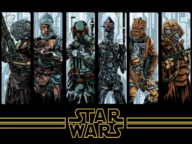 Star wars characters group bars free wallpaper for desktop - medium preview image