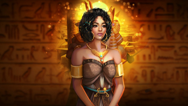 Egyptian fantasy woman jewelry headpiece free wallpaper for desktop - medium preview image