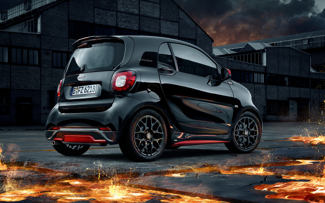 Small car fire tires explosion free wallpaper for desktop - medium preview image