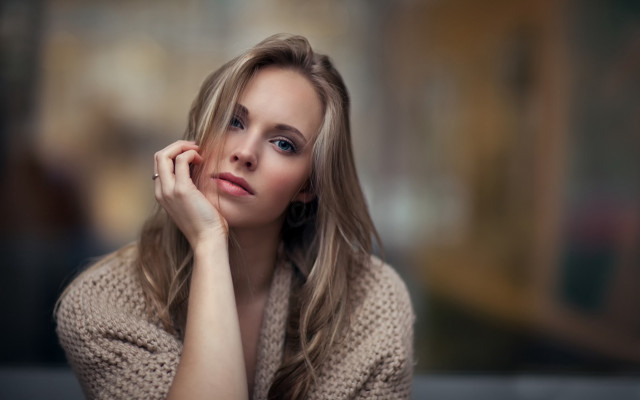 Eszter mattioni portrait photorealistic blurry free wallpaper for desktop - medium preview image
