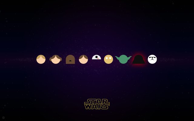 Star wars poster faces dark free wallpaper for desktop - medium preview image