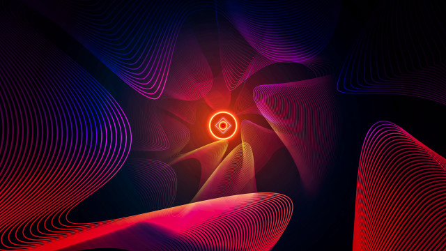 Red blue abstract circular light free wallpaper for desktop - medium preview image