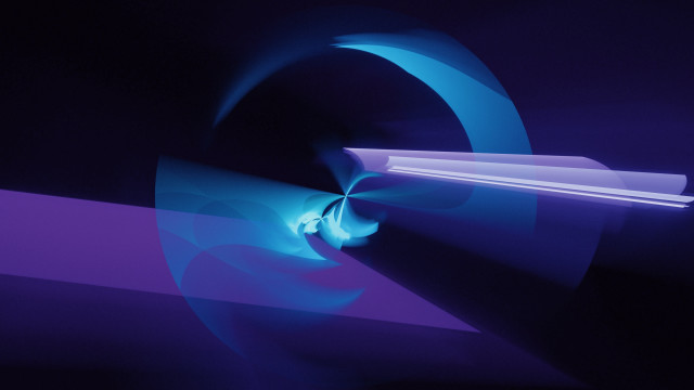 Blue purple abstract curved sword free wallpaper for desktop - medium preview image