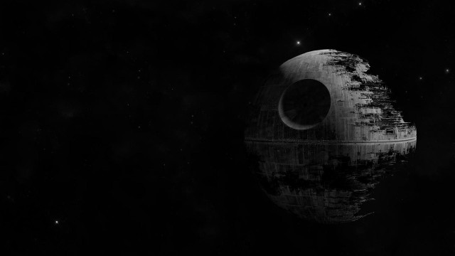 Death star dark sky stars free wallpaper for desktop - medium preview image