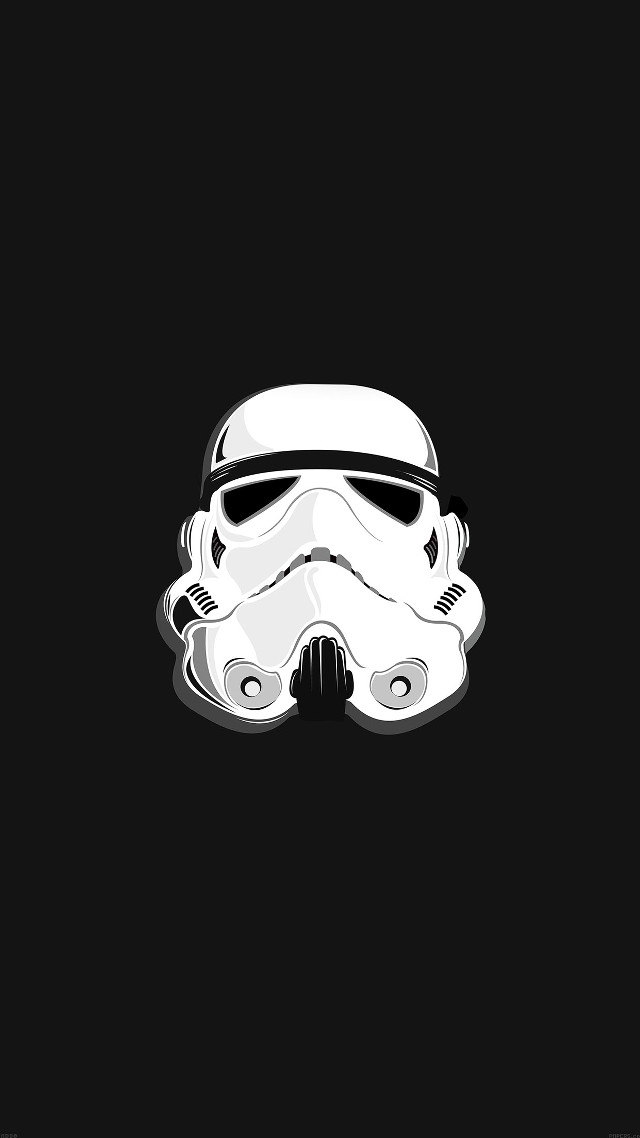 Stormtrooper helmet black background white free wallpaper for mobile - medium preview image