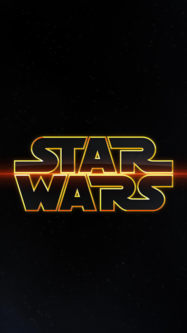 Star wars logo black background free wallpaper for mobile - medium preview image