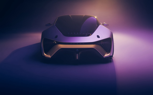 Futuristic car purple light black free wallpaper for desktop - medium preview image