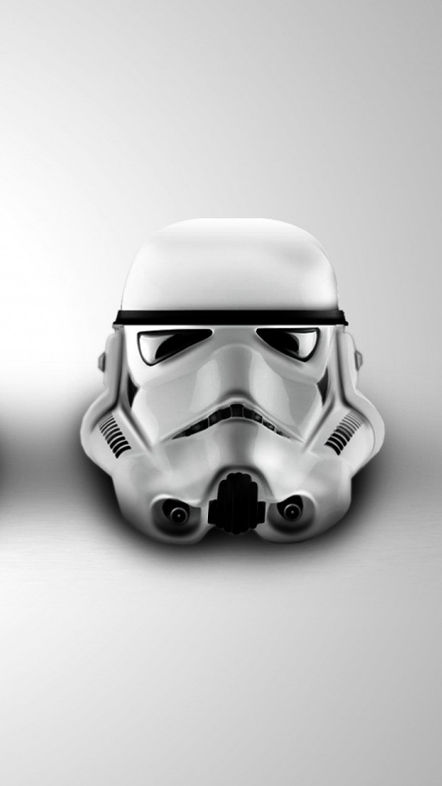 Star wars helmet monochrome ambient free wallpaper for mobile - medium preview image