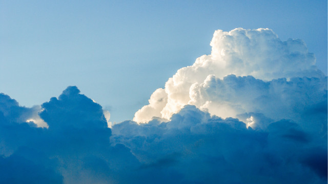 Plane clouds blue sky mountains #2 free wallpaper for desktop - medium preview image
