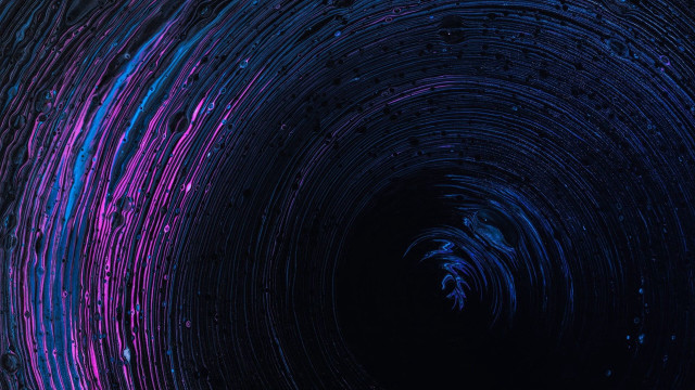 Darkblue purple circular waterdrops bioluminescence free wallpaper for desktop - medium preview image